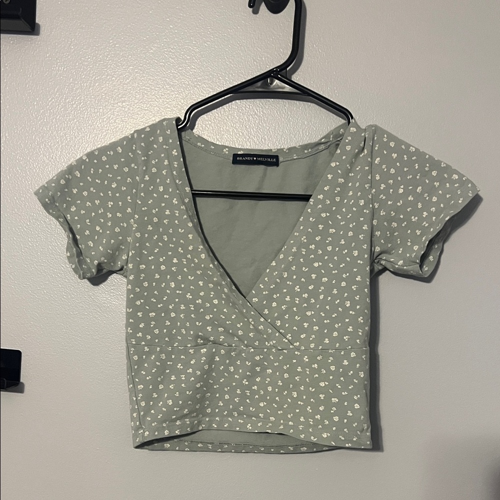 Brandy Melville light green crop top